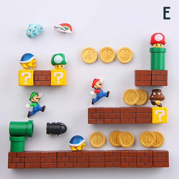 Magnet frigo Super Mario Luigi et pièces d'or