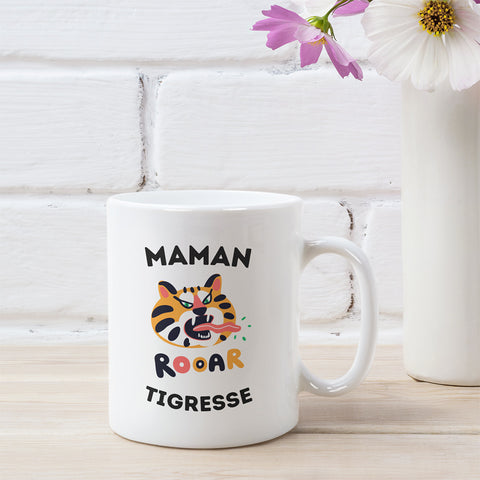 Mug Maman Tigresse Cadeau de Fête des Mères, Anniversaire ou Noël