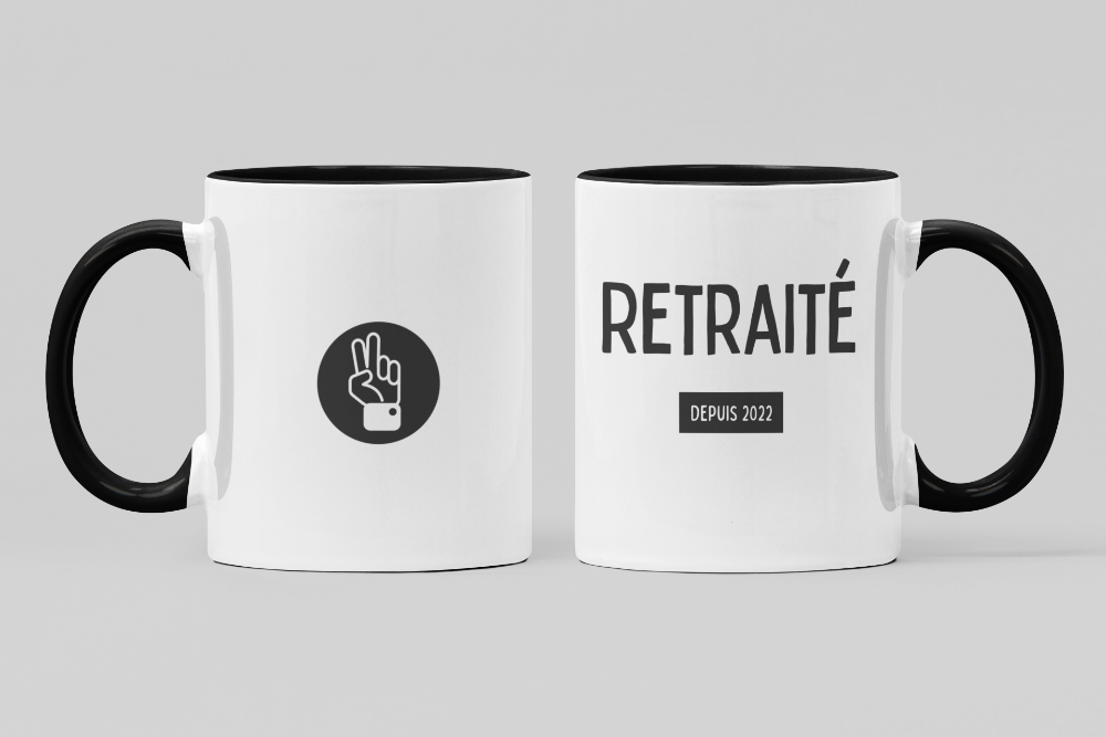 Cadeau original départ à la retraite : Mug Retraité 2022