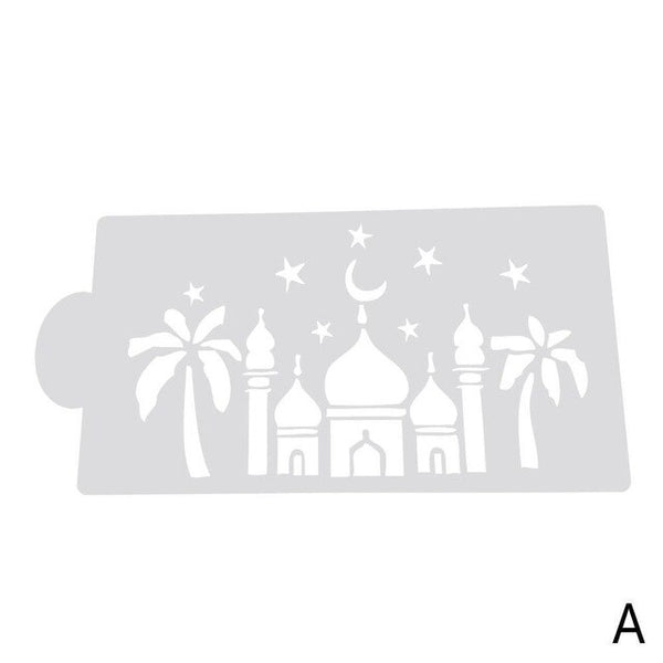 Pochoir Mosquée avec palmiers et étoiles gâteaux arabes