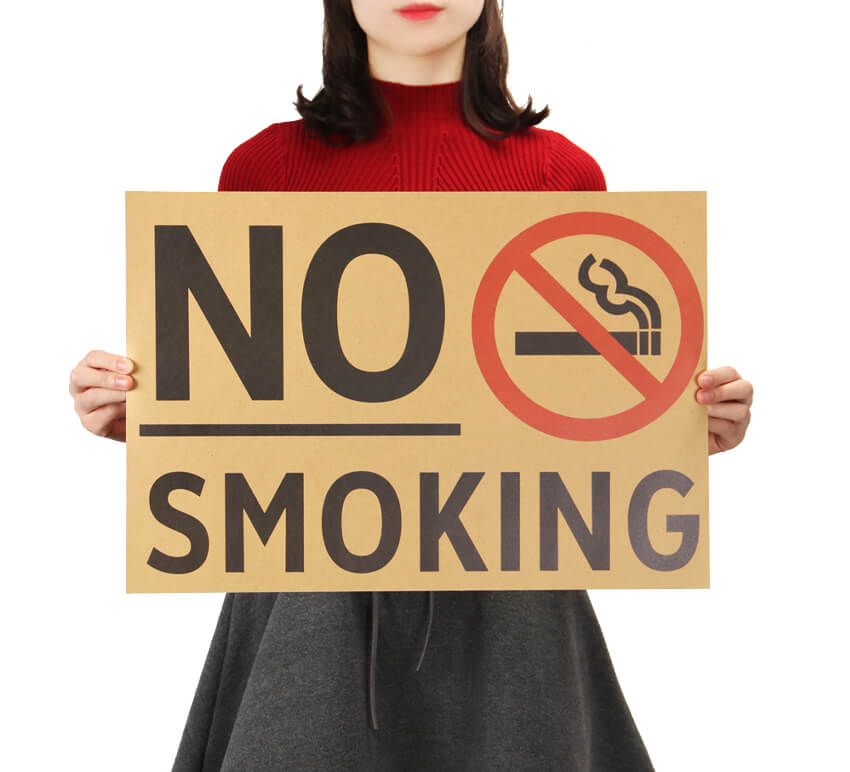 Affiche Vintage "No Smoking" - Papier Kraft de Qualité
