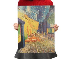 Poster Vintage "Terrasse de café le soir, place du Forum" de van Gogh