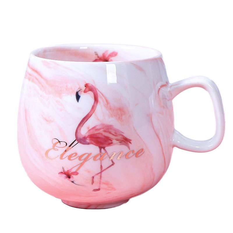 Tasse de café céramique flamant rose