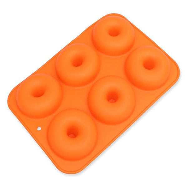 Moule donuts silicone couleur orange