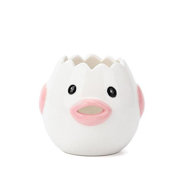 Separatore Uova Divertente A Forma Di Naso Che Cola - In Ceramica Bianca, 9x7 Cm, Originale E Facile Da Usare, Regalo Da Cucina - 4