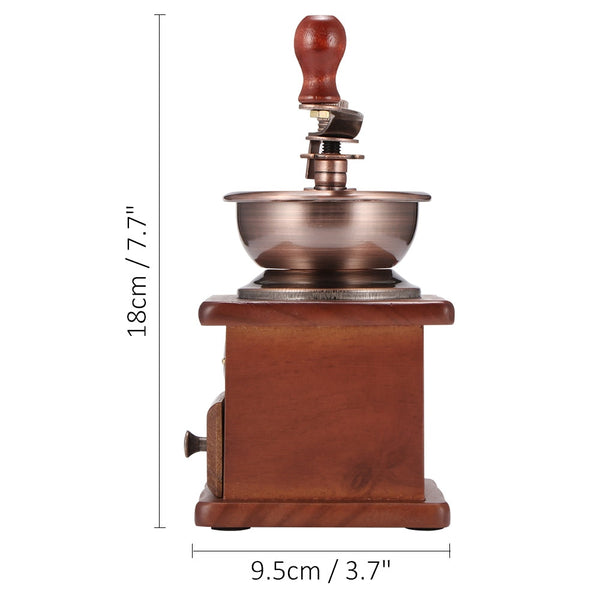 Dimensions du moulin à café vintage