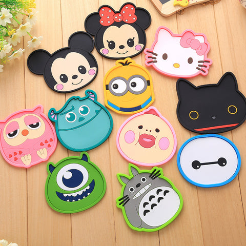Dessous de Verre en Silicone - Totoro, Hello Kitty, Mickey, Minnie, Minion