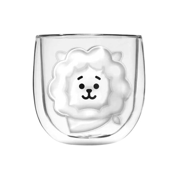 Tasse en verre double paroi - Design lion