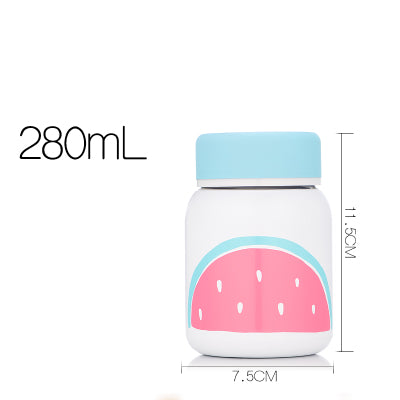 Mini bouteille thermos couleurs pastel pastèque 280ml