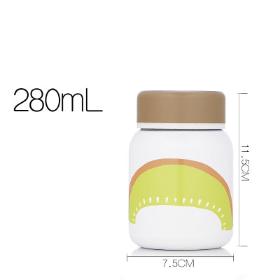 Mini bouteille isotherme blanc kiwi 280ml couleurs pastel