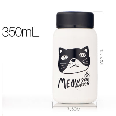 Bouteille isotherme femme - chat noir