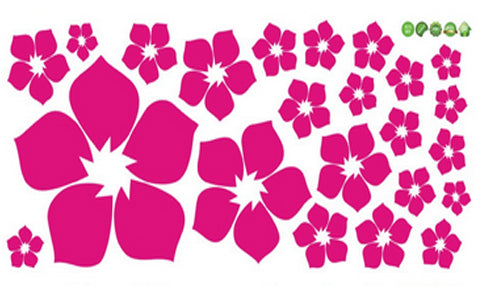 Stickers fleurs fuchsia