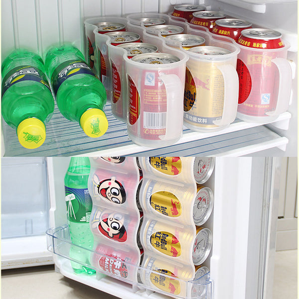 Boîtes de rangement canettes de soda dans le réfrigérateur