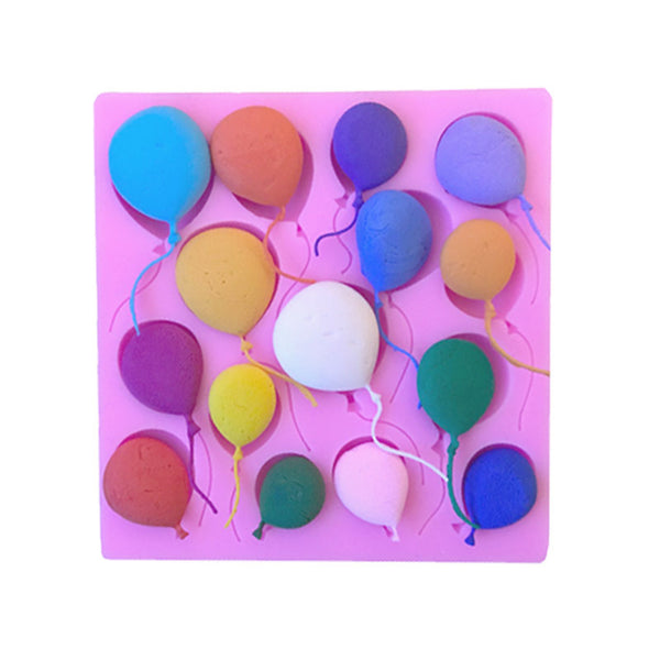 Moule pour faire des ballons multicolores en pâte à sucre