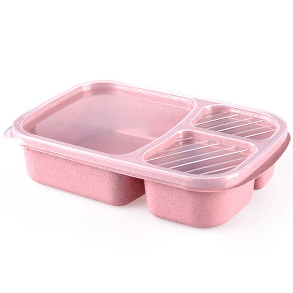 Boîte à Déjeuner couleur rose Style Coréen 3 Compartiments