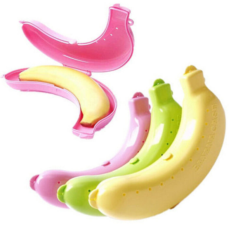 Tomedeks 3 Pièces Grand Boite Banane, Boîte À Banane, Porte Banane Et Protecteur, Boite A The Jolie Boîte De Rangement Banane, Banana Box, Etui pour Banane, Boite A Gouter(Jaune