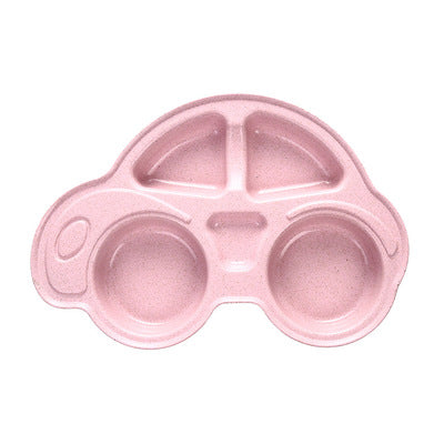 Mini Assiette Enfant forme Voiture (couleur rose)