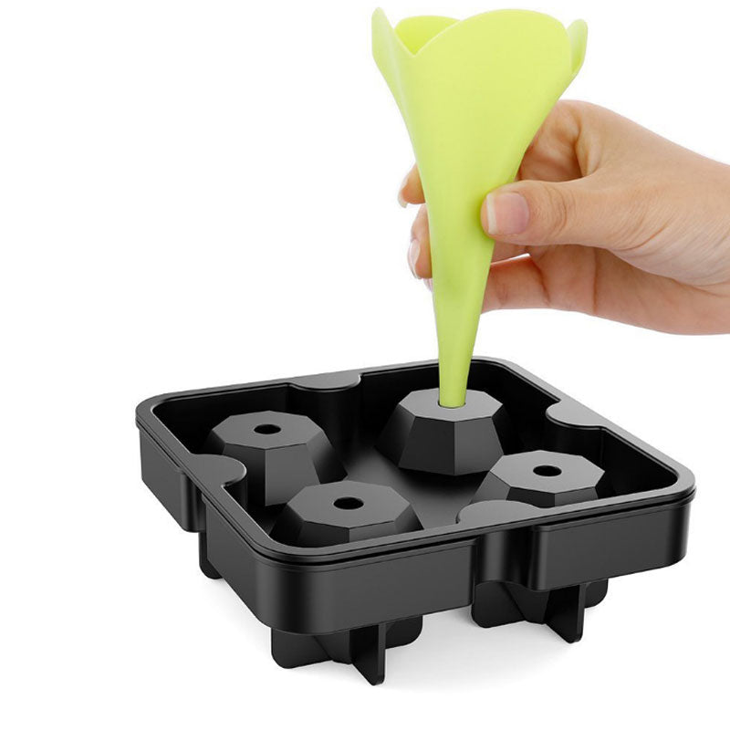 Bac Glaçon Silicone Moule à Glaçons Blumtal Silicone - 28 Cubes Ronds - Couvercle - Sans BPA - Démoulage Facile - Gris/Jaune Moule Glaçons Réutilisable