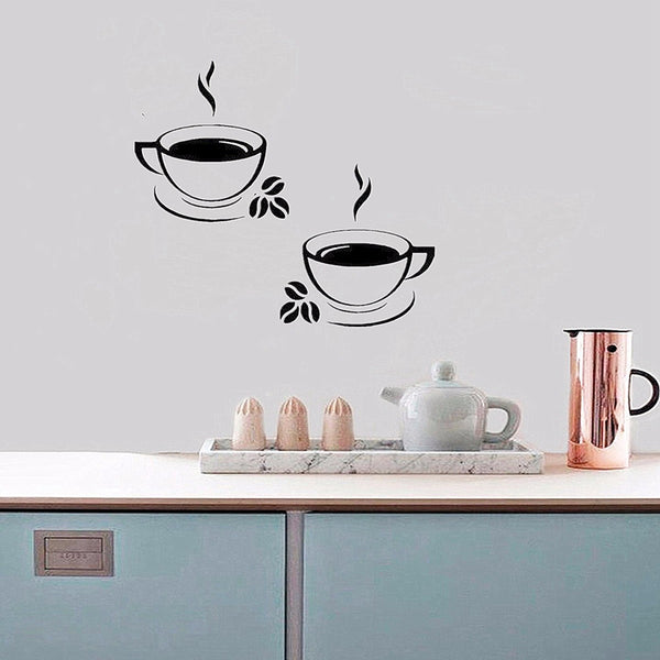Stickers muraux (thème café pour décoration de la cuisine)