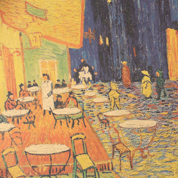 Détail du tableau de van Gogh "Terrasse de café le soir"