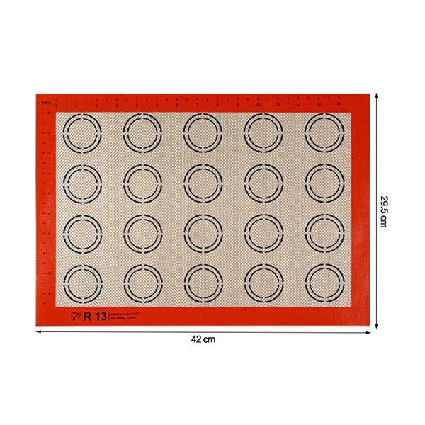 Dimensions du tapis de cuisson macarons : 42 x 29,5 x 0,07 cm