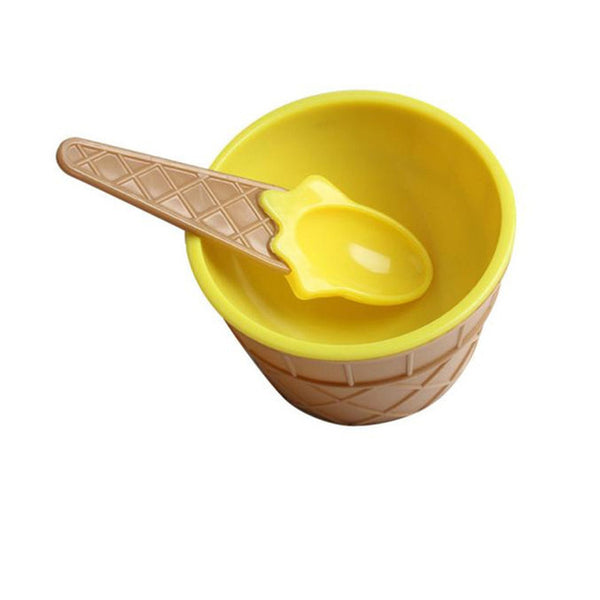 Pot à glace jaune