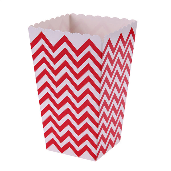 Boîte à pop corn couleur rouge et blanc