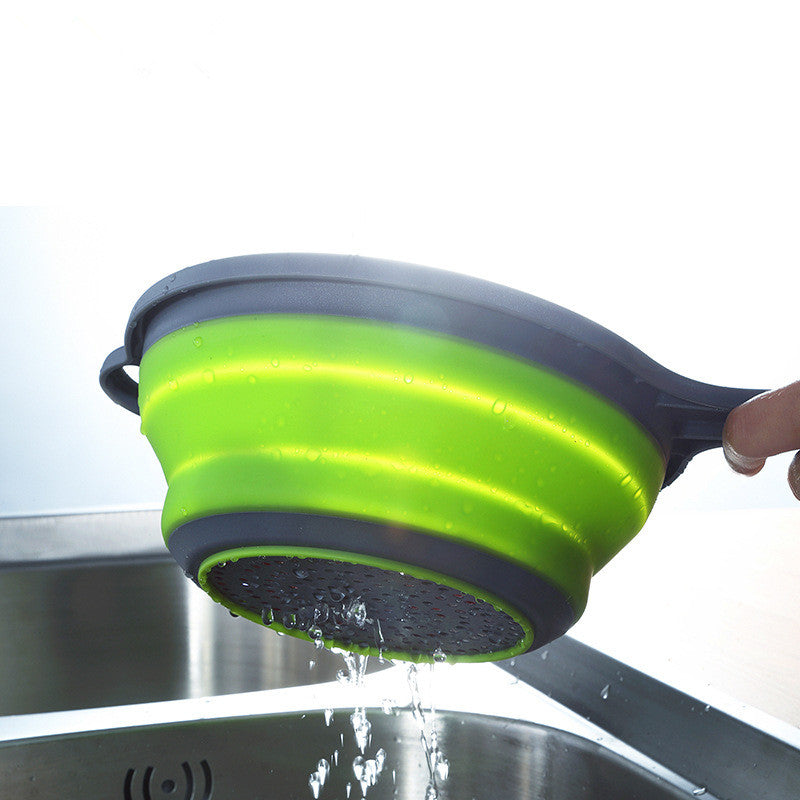 Passoire Silicone Pliable 26cm - Résiste à 220°C - Pour Pâtes, Légumes, Camping - Lavable Lave-vaisselle