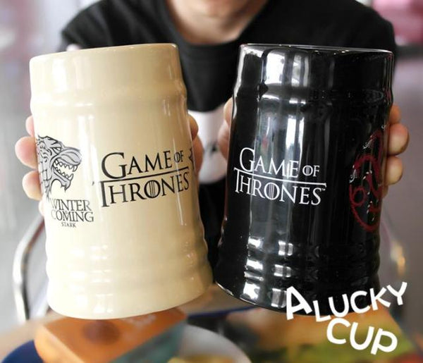 Mug blanc écru ou mug noir Game of Thrones