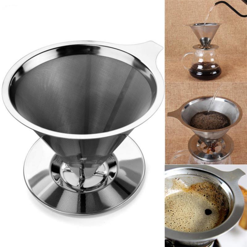 Un filtre à café en acier inoxydable à double couche pour
