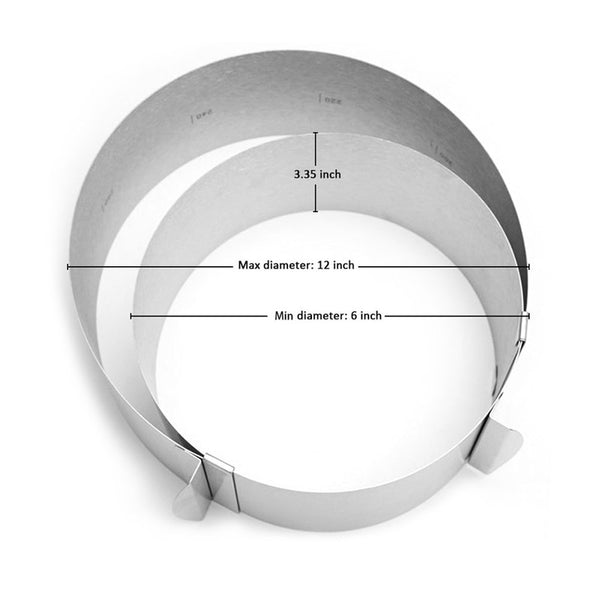 Cercle à génoise extensible 16 à 30cm de diamètre
