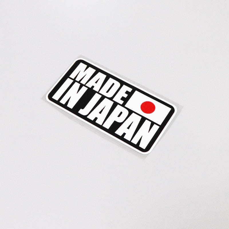 Sticker MADE IN JAPAN, drapeau japonais, 6,1cmx12,1cm