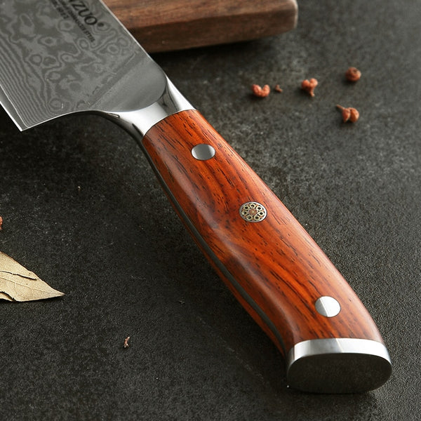 Poignée couteau de cuisine bois de rose