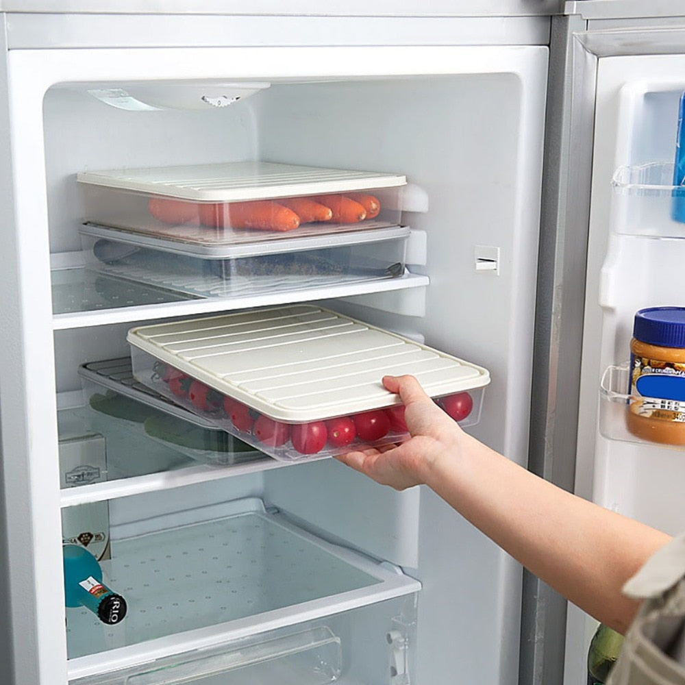 Bac de rangement pour réfrigérateur à empiler - Boîte plastique - 28x2 –  CUISINE AU TOP
