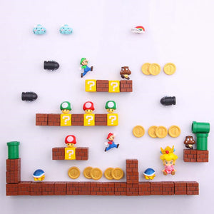 Magnet aimant frigo Super Mario en résine 3D (lot de 10 pièces)